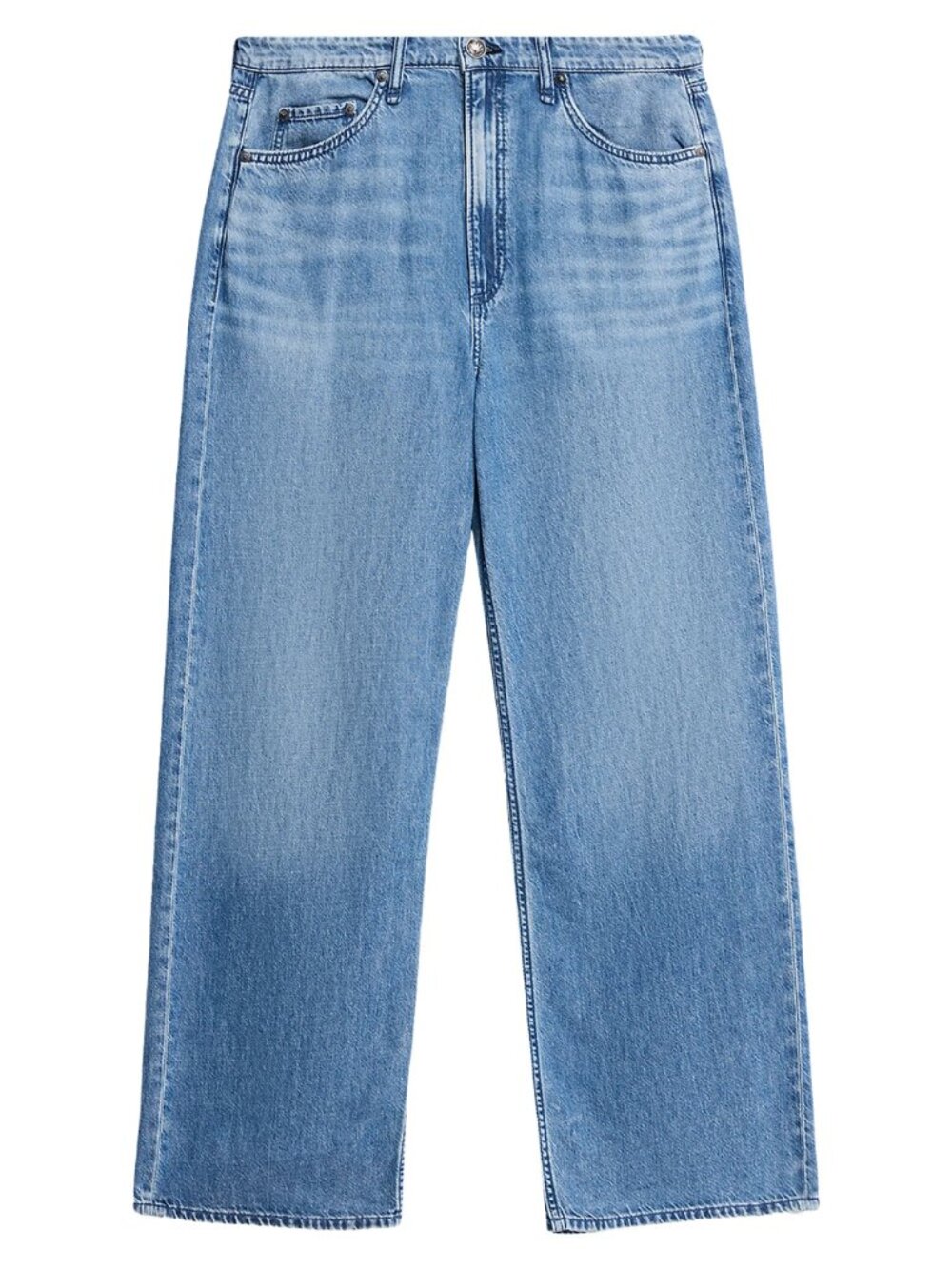 Rag & Bone Logan Featherweight Wide Leg Jeans - Picture 3 of 16